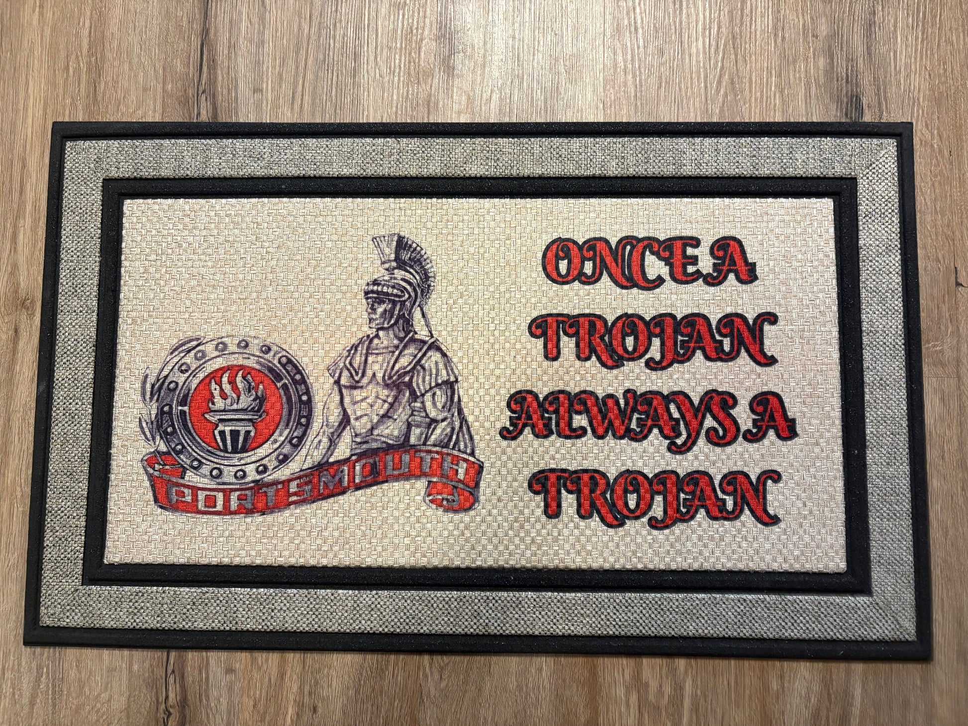 Portsmouth Trojans Gray Doormat