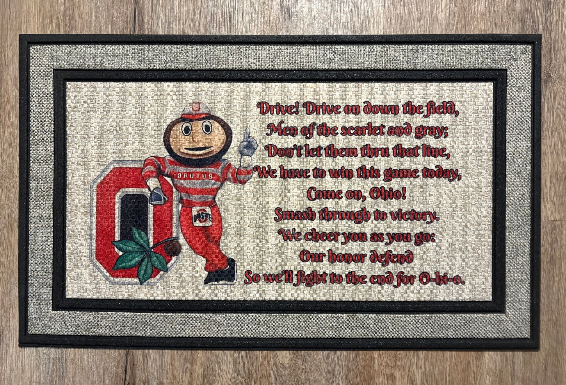 Ohio State Fight Song Gray Doormat