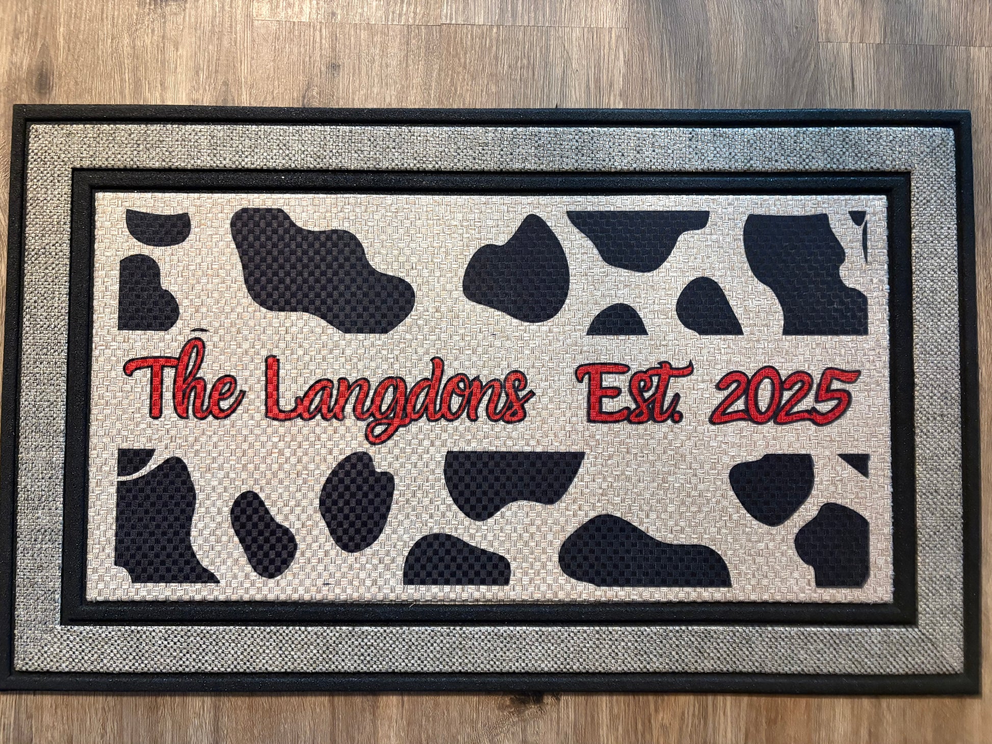 The Langdons Gray Doormat Custom Order S. Massie
