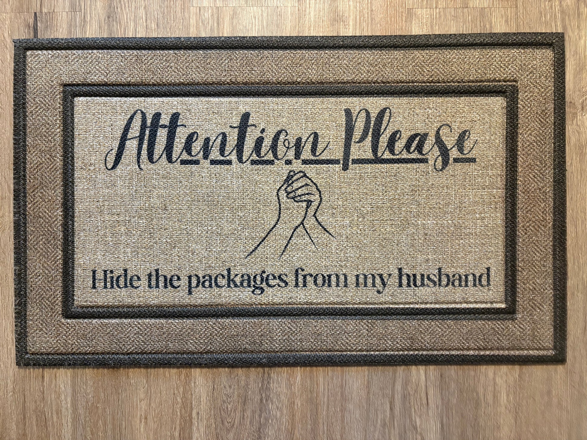 Hide The Packages Brown Doormat